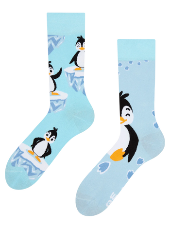 Lustige Socken Fröhlicher Pinguin