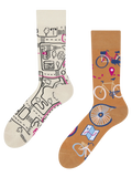Lustige Socken Stadtfahrrad