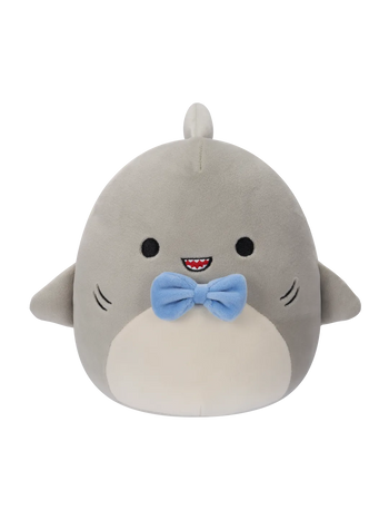 Squishmallows Gordon der Graue Hai mit blauer Fliege, 20 cm