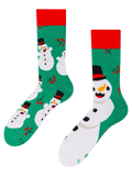 Lustige warme Socken Herr und Frau Schneemann