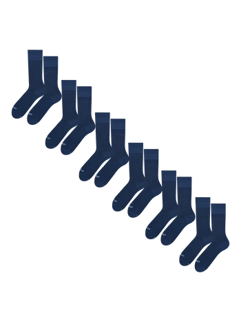 6er-Pack mitternachtsblaue Socken aus gekämmter Baumwolle
