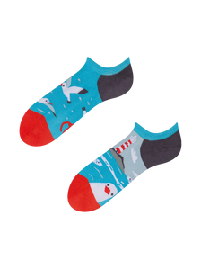 Lustige Sneakersocken Möwe