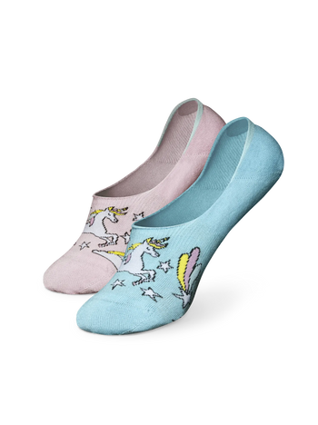 Lustige No-Show-Socken Regenbogen-Einhorn