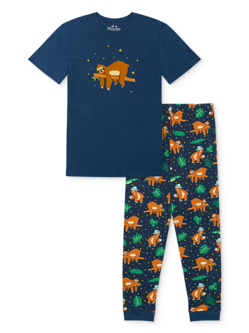 Lustiger Pyjama für Männer Schläfriges Faultier