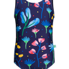Lustiger Badeanzug für Mädchen Aquarell-Blumen