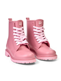 Puderrosa Regenstiefel für Frauen