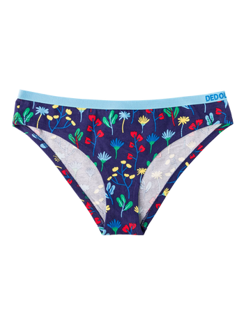 Lustige Damenhöschen Aquarell-Blumen