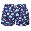 Lustige Damenshorts Papierflugzeuge und Wolken