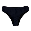 Echt schwarze Bikinihöschen mit mittlerer Taille