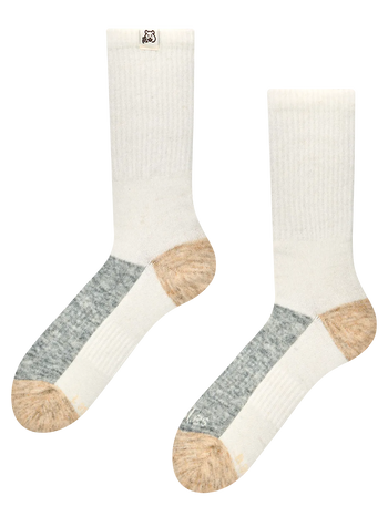 Beige & Graue Alpaka-Socken
