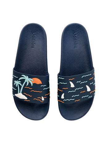 Lustige Pantoletten Tropische Insel