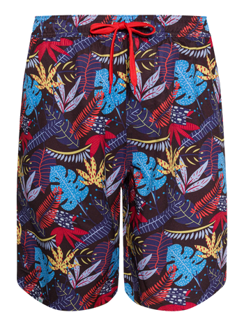 Lustige Badeboxershorts für Männer Sommerblätter