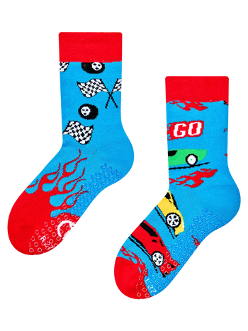 Rutschfeste Kindersocken Schnelle Autos