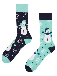 Lustige warme Socken Fröhlicher Schneemann
