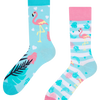 Lustige Socken Liebes-Flamingos
