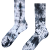 Schwarze gerippte Socken mit Tie-Dye-Effekt
