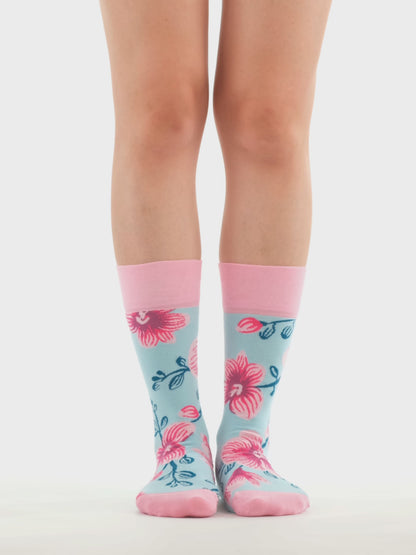 Lustige Socken Orchidee