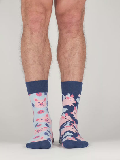 Lustige Socken Fliegende Schweine