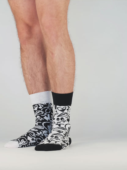 Lustige Socken Kritzeleien