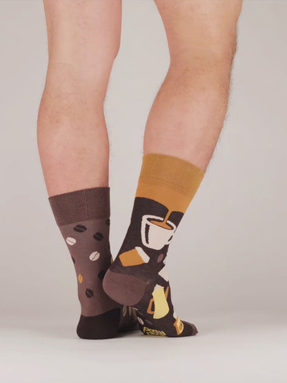 Lustige Bambussocken Kaffeebohnen