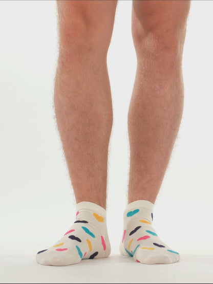 Lustige Knöchelsocken Bunte Herzen