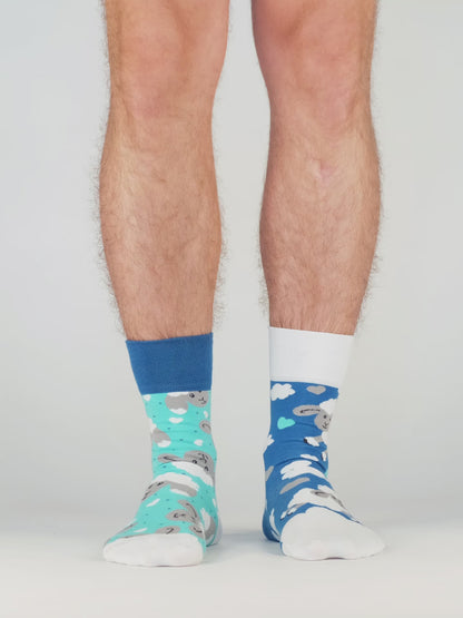 Lustige Socken - Schafe und Wolken