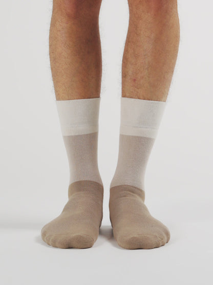 Warme Socken Beige Dreifarbig