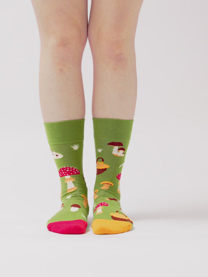 Lustige Socken Pilzjagd