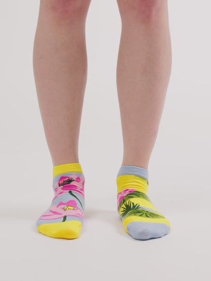 Lustige Knöchelsocken Seerose